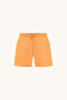Men's Regular Fit Elastic Waist and Drawstring Logo Detailed Orange Swim Shorts - 6