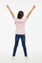 Girl's Crew Neck Short Sleeve Printed T-Shirt 11273 - 5