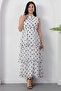 High Collar Layered Pointed Chiffon Dress Dks1420 - 5