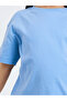 Girls Solid Blue Cotton T-Shirt and Shorts Set - 3