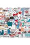 50pcs 50PCS Cartoon Doctor Nurse Medical Appliances Stickers Aesthetic DIY Laptop Luggage Skateboard - 7