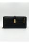 Women's Faux Leather Wallet with Gold Buckle and Phone Compartment - 3