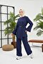 Ön Aller Detailed Trouser Suit - Navy Blue