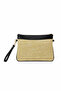 Women's Straw Portfolio & Clutch Bag Black - 5