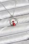 316L Steel Chain Silver Zircon Stone Christmas Theme Women's Necklace 5886 - Teolsa8153-9061