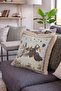 Medieval Knight Duel Tapestry Fringed Throw Pillow Cover - Cream Tassel Pillowcase
