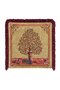 Tree of Life with Birds Pattern Fringed Throw Pillow Cover - Burgundy Tassel Tapestry Pillowcase - 7