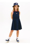 Navy Blue Girl's Patterned Dress Kg0Kg09109C1G - 4