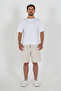 100% Cotton Natural Men's Shorts with Elastic Waistband - 2