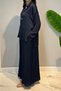 Lingerie Dress Cupra Set with Wooden Necklace and Accessories Tunic Dress 904 Navy Blue - 3