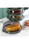 Silk Route - Microwave Splatter Cover with Tray 11.02'' Stackable Microwave Cover Food Grade PET Microwave Plate Cover Insulated Food Covers to Keep Food Fresh Serving Dish Covers - 6