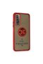 Huawei P Smart 2021 Case Montreal Silicone Cover with Ring - Red - 2