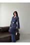 Thin Brooch Tie-Up Oversized Modal Jacket and Trousers Set - 4