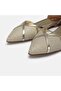 Large size women's flats 41-42-43-44- gold glitter - 6