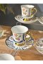 Como Soul 6-Person Porcelain Turkish Coffee Cup Set - 90 ml - 5