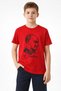 Boy's Ataturk Printed T-Shirt Short Sleeve Crew Neck T-Shirt - Red