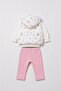 White Floral Patterned Vest and Pants Baby 3-Piece Set - 3
