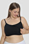 2 Pieces Black Women's Breastfeeding Half Tank Top Bustier with Rope Straps Lycra - 3