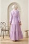 Beli Lace-Up Polka Dot Layered Dress 0283-06 Lilac - 6