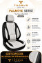Vw Bora 1998-2005 Compatible Palm Series Gray Black Thai Feather Seat Cover with Lumbar Support - 4