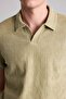 Cotton Regular Fit Short Sleeve Khaki Polo T-Shirt H8932Ax26Sm - 4
