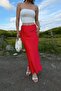 Satin Verev Skirt Red - 3