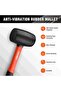 450 g Rubber Mallet, Mallet Hammer with Solid Rubber Head and Fiberglass Shaft, Durable Rubber Hammer with Ergonomic Soft Grip - 3