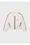 Girl's Zippered Cardigan Cream - 2