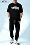 Unisex Oversize Trust Issue Printed T-Shirt Jogger Sweatpants Set – Streetwear Premium - 2
