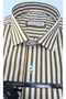 Colorful Line Pattern on White Background Short Sleeve Men's Shirt - 4