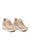 Beige Lace-Up High Sole Women's Sports Shoes - 3
