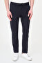 Striped Super Slim Fit Elastic Waist Drawstring Men's Trousers Navy Blue - 38377.26Y - 4