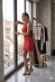 Women's Ribbed Halter Neck Slim Fit Mini Dress - 3