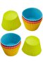 SKY-TOUCH Silicone Cupcake Liners 12Pcs, Baking Cups Non-Stick Cake Muffin Chocolate Cupcake Liner Baking Cup Mold, Multicolor - 4
