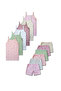 100% Cotton Girls' Ribbed Athlete Boxer Underwear Set 6-Piece Set / Undershirt / Underpants
