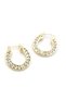 Glb-stl41414 ring evil eye earrings - gold - 2