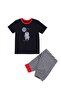 Boy's Cotton Striped Printed Short Sleeve Long Bottom Pajama Set - 5
