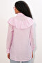 Women's Ruffle Detailed Shirt Tunic 5994 - Powder - 6