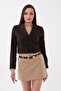 Women's Short Buttoned Blazer Jacket 250218 - 260314 - 3