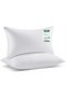 ® Premium Supersoft Stripe Pillow Standard Size 50x90cm /20''x 36'' Fluffy White, Pack of 2
