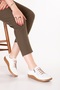 Genuine Leather Anatomical Sole Comfortable Daily Shoes Usl.2200 White - 5