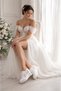 Floral Patterned Wedge Heel Sports Wedding Dress Evening Dress Shoes