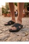 Unisex Stylish Slippers Premium Suede Look Cross-Strap Summer Slippers - 2