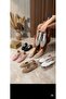 Open Women's Ballet Flats with Wicked Weave Accessories and Details - 3