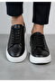 Matrix Black Men's Laser Cut Perforated Detailed Fusped Comfortable White Thick Sole Daily Casual Shoes - 5