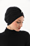 Women's Crystal Stone Detailed Drawstring Outer Bonnet, Casual and Stylish Combination Bonnet - 6
