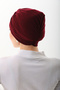 Women's Crystal Stone Detailed Drawstring Outer Bonnet, Casual and Stylish Combination Bonnet - 4