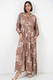 Women's Patterned Long Hijab Dress 1155 - D.Vizon - 4