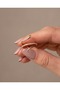 Serpina Inlaid Zircon Stone Spiral Adjustable Ring - 6