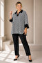 Plus Size Women's Piglet Print Shirt Collar Cuff Capricol Blouse - 3